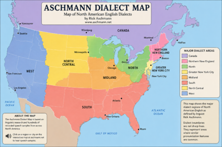 Aschmann Dialect Map: A Guide to American Accents