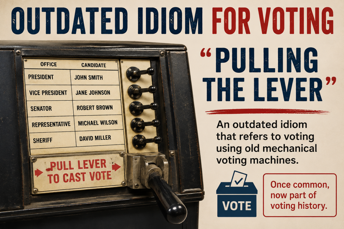 Outdated Idiom for Voting: Crossword Answer Explained